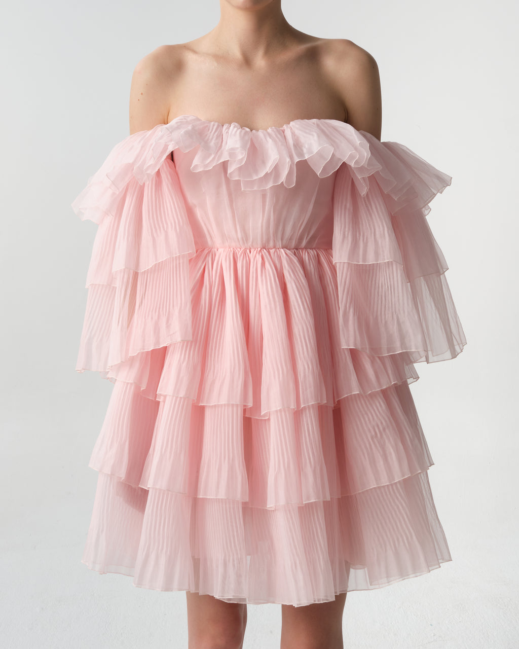 Ruffled Off-Shoulder Mini Dress