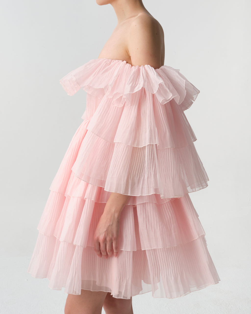 Ruffled Off-Shoulder Mini Dress