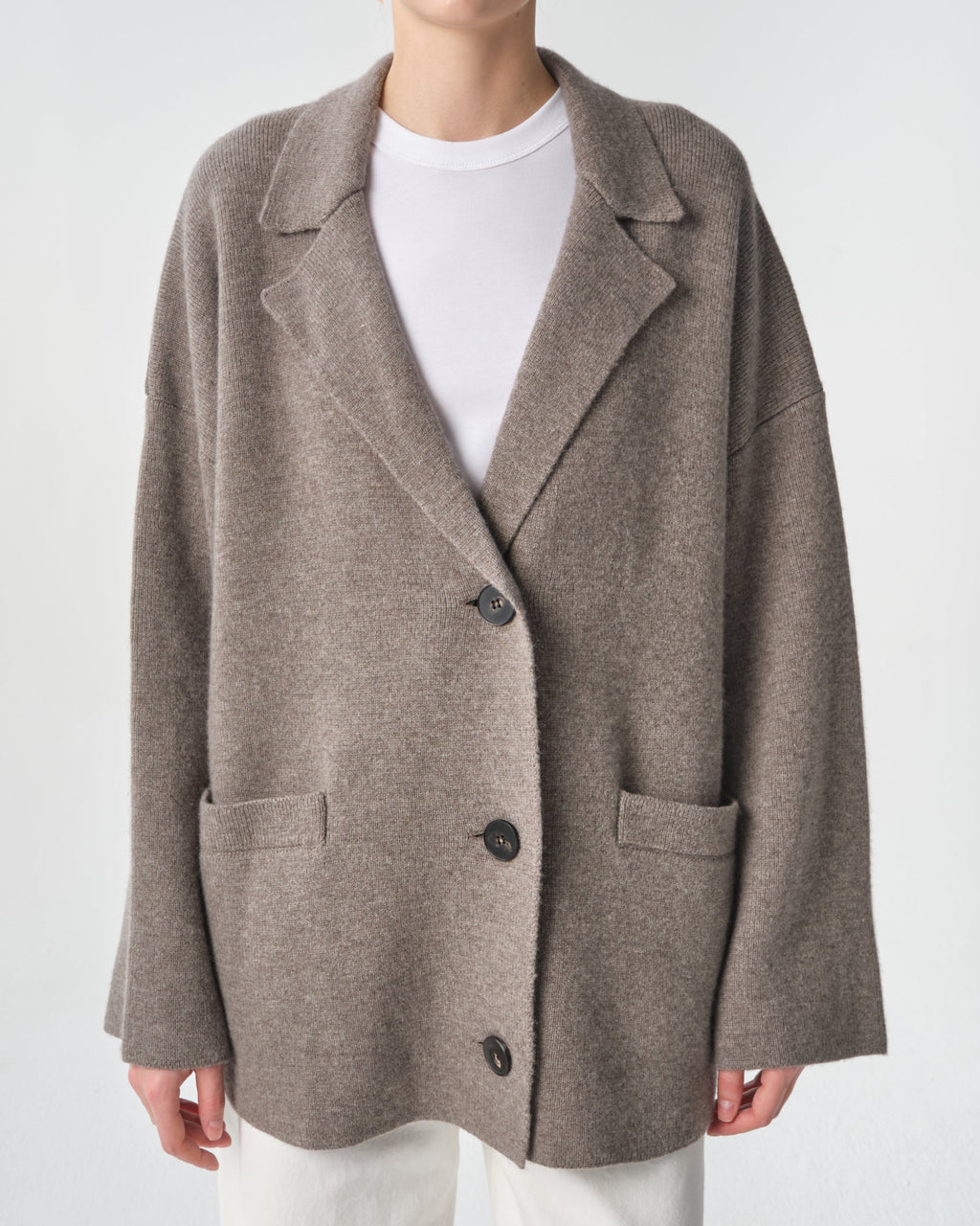 Single-Breasted Wool and Cashmere Blazer