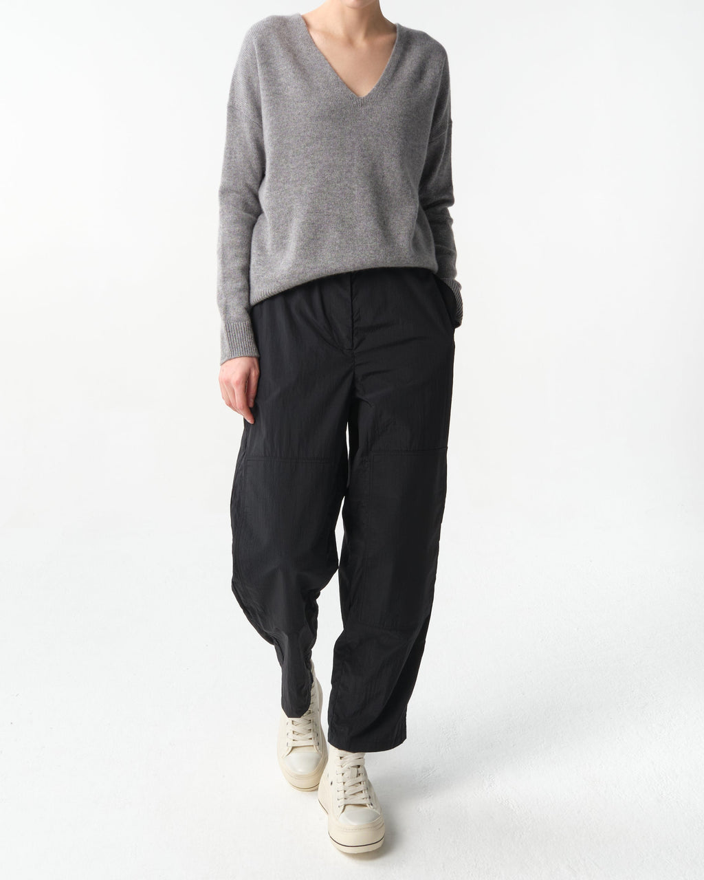 V-Neck Long Sleeve Cashmere Top