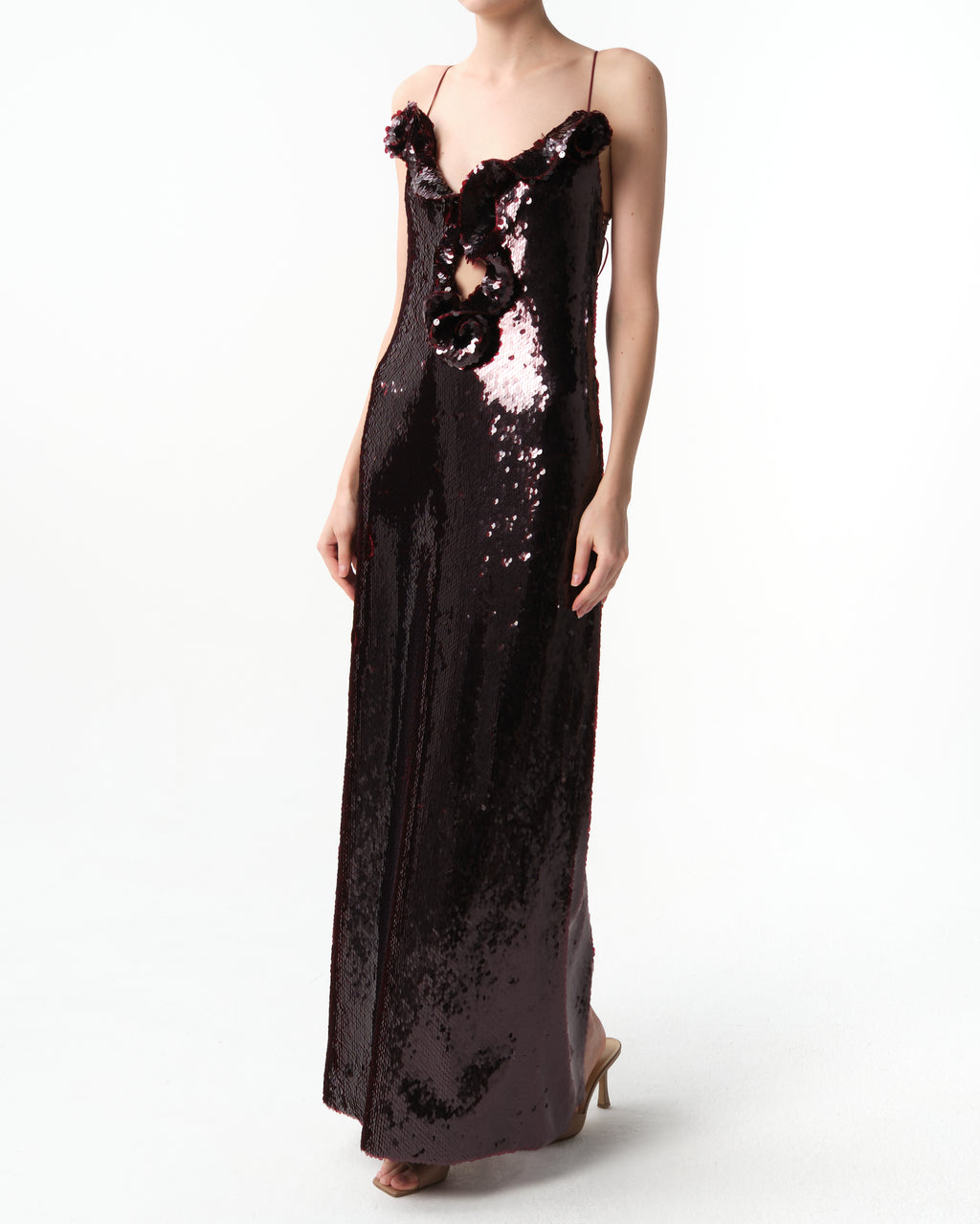 Sequin-Embellished Maxi Dress