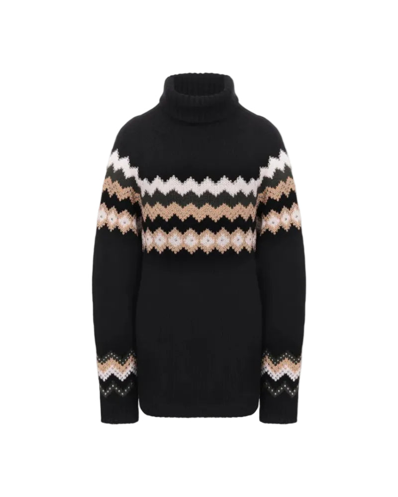 Wool and Cashmere Geometric Sweater