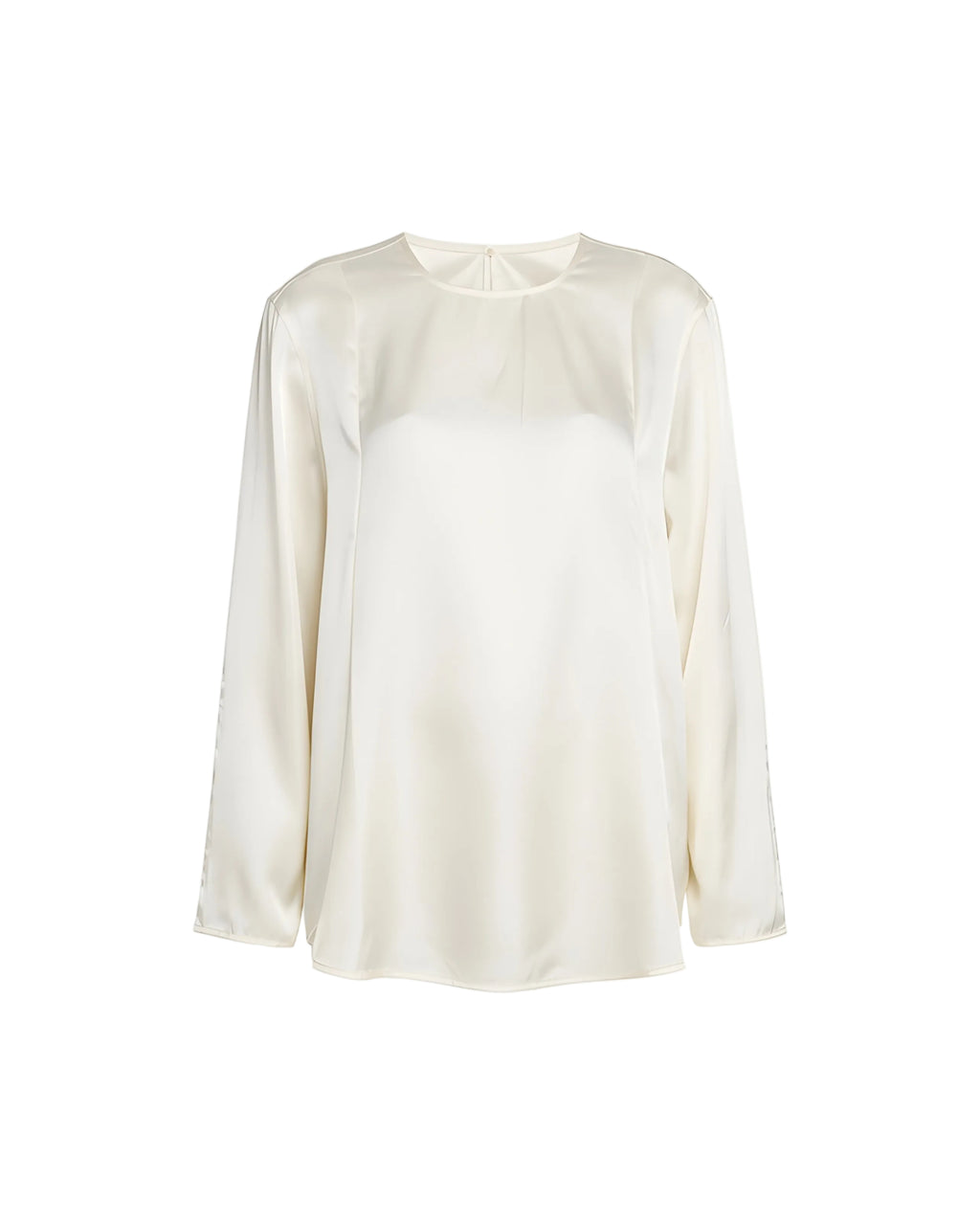Adalyn Pleated Silk-Twill Top