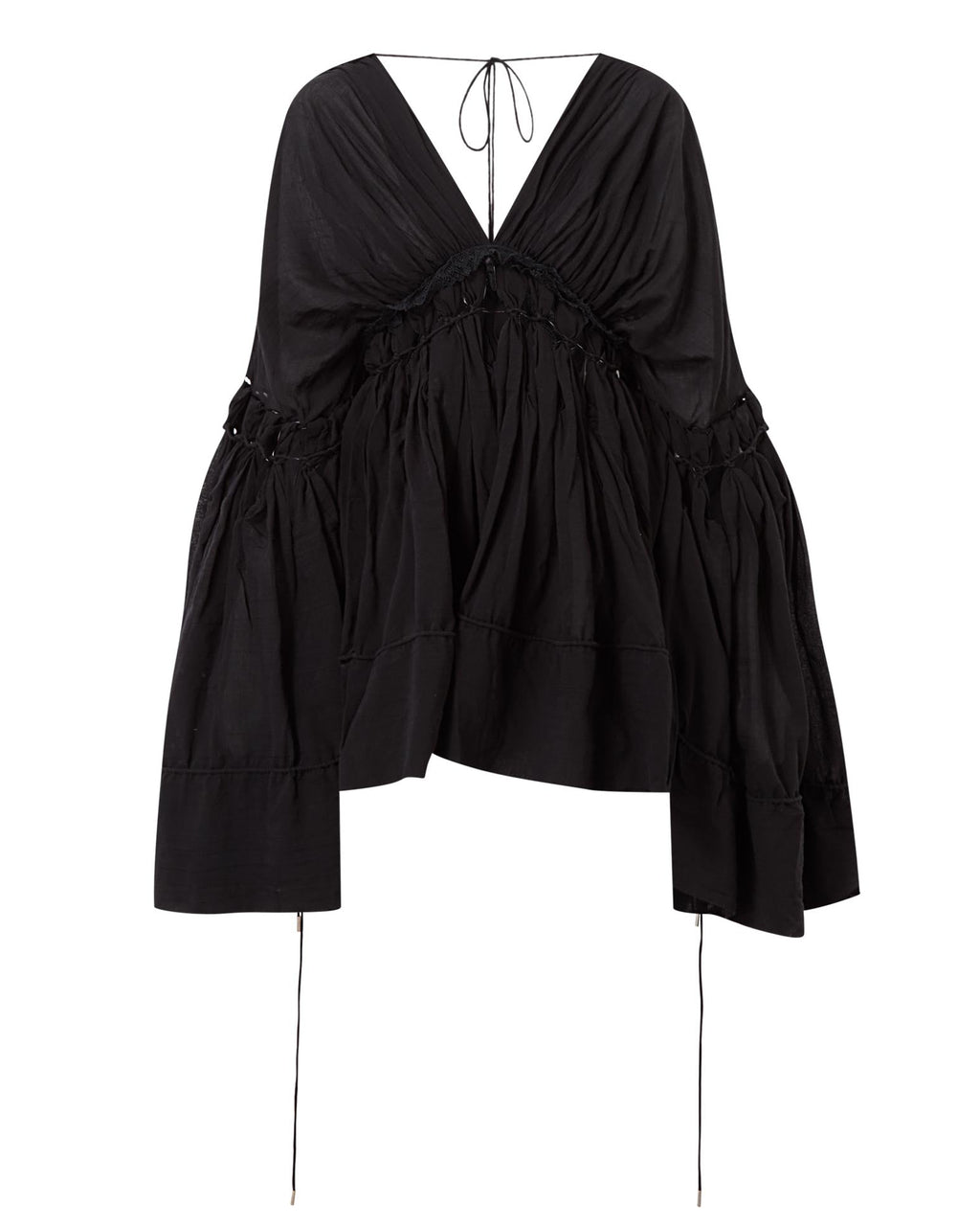 Fringe Cotton Muslin Mini Dress
