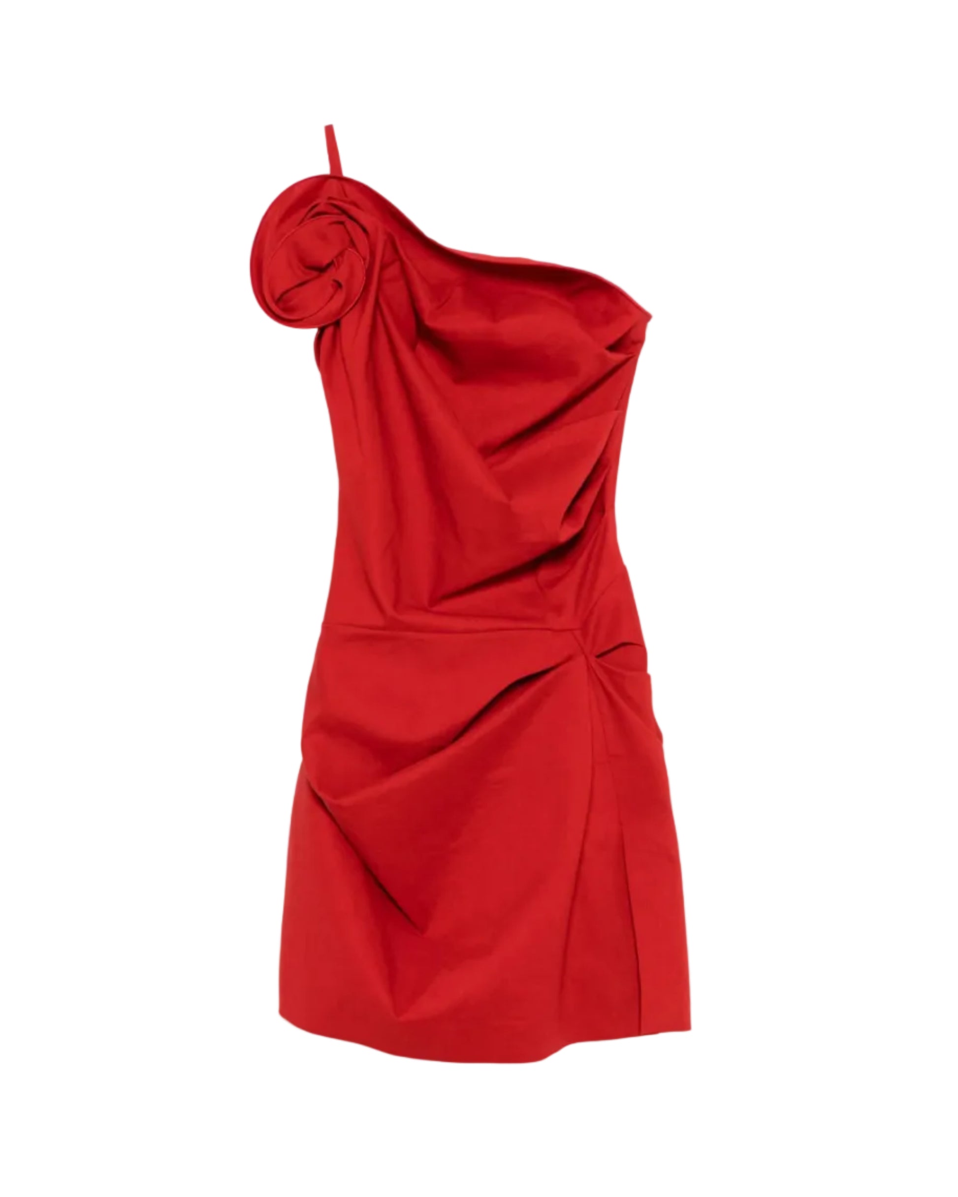 One-Shoulder Ruched Mini Dress