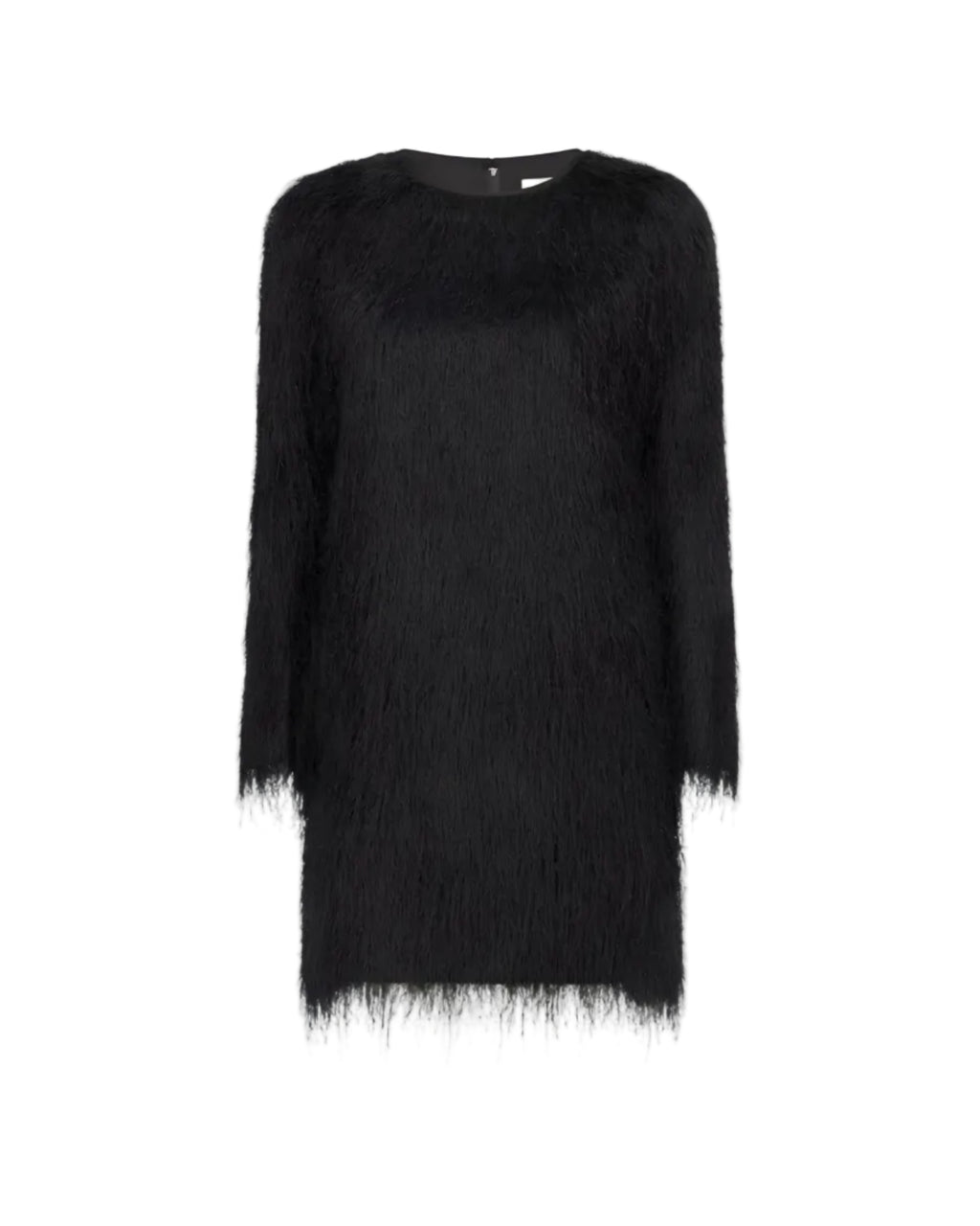 Tina Fringed Long-Sleeve Mini Dress