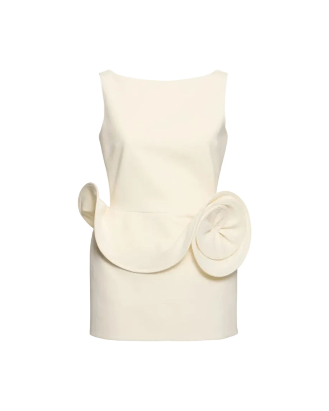 Crepe Mini Dress with Roses
