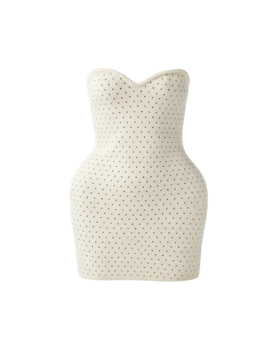 Strapless Wool Mini Dress