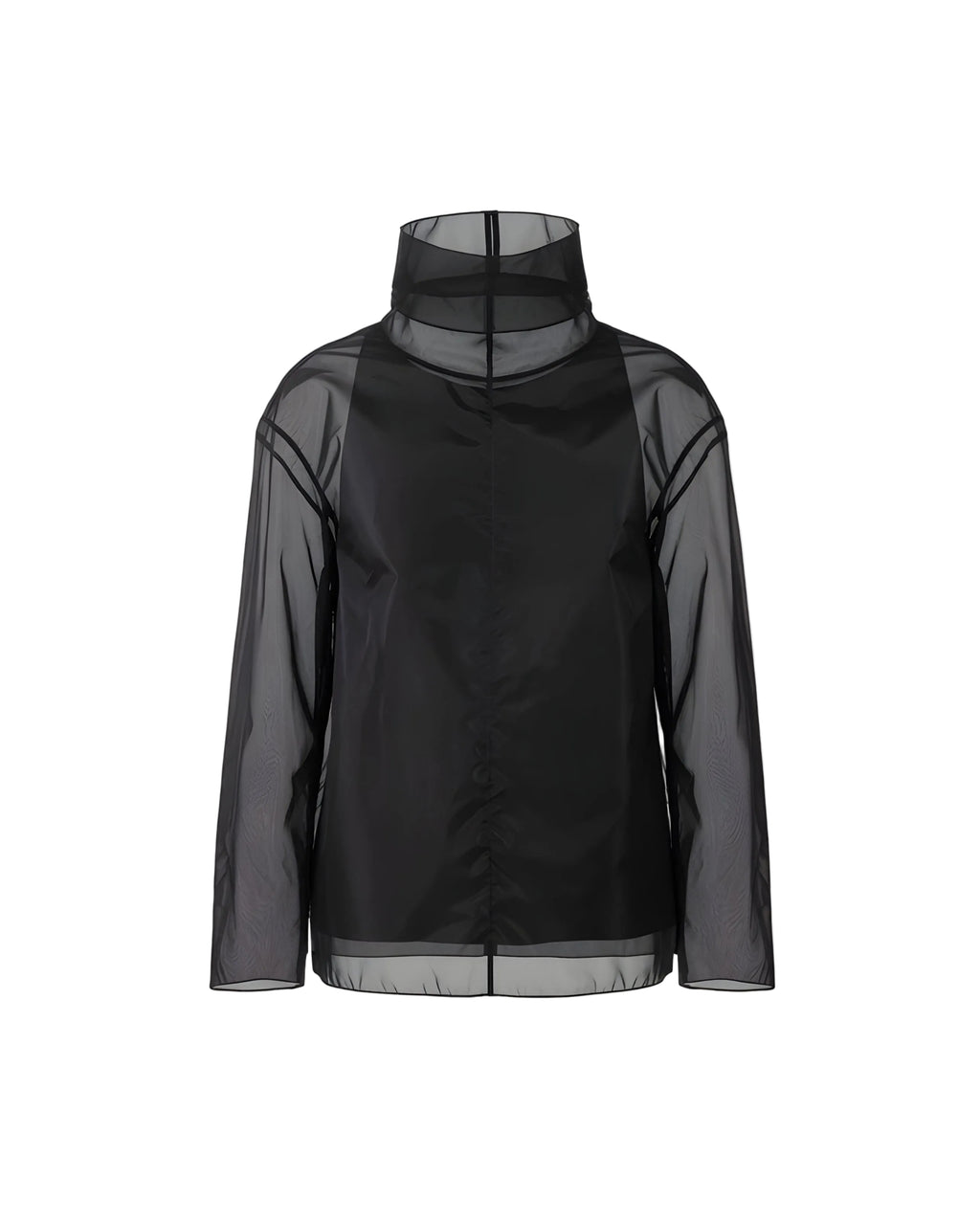 Sheer Technical Turtleneck Top
