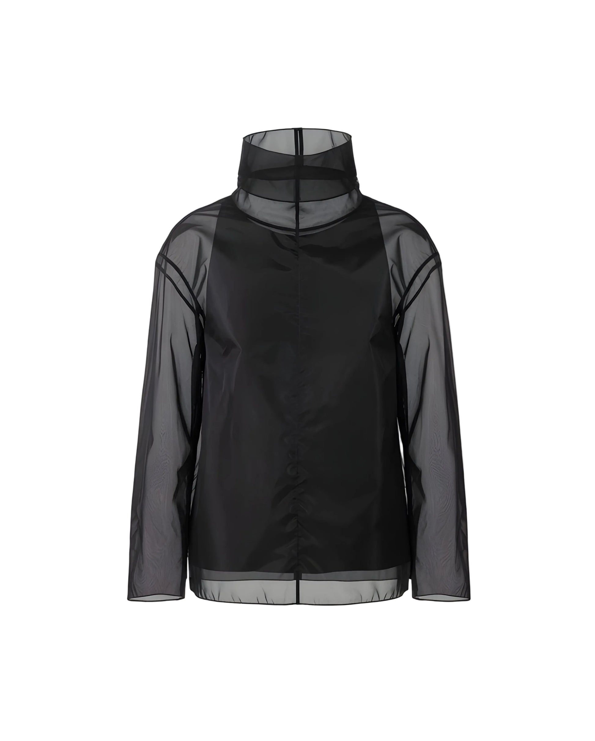 Sheer Technical Turtleneck Top