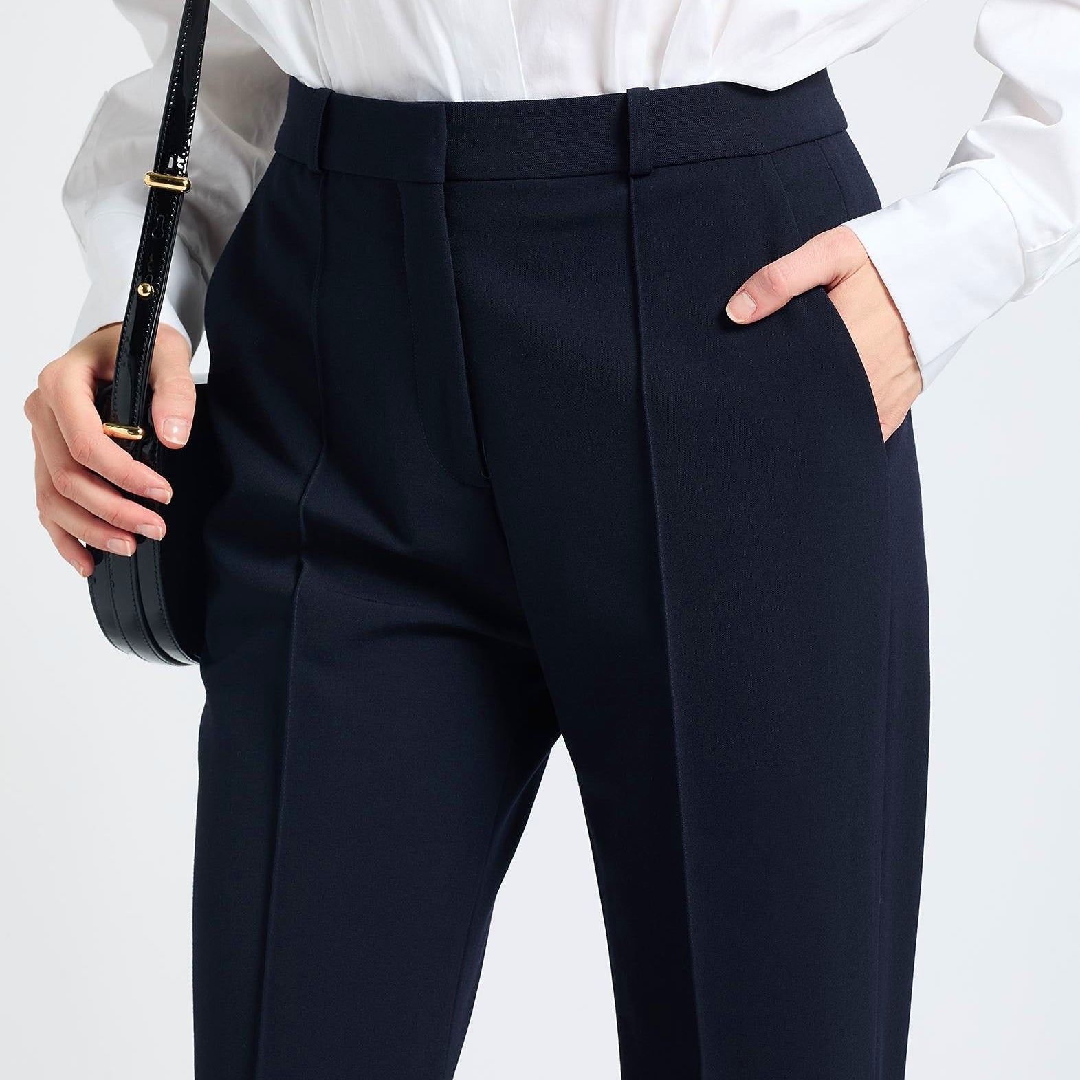 Del Core BOOTCUT TROUSERS DARK BLUE