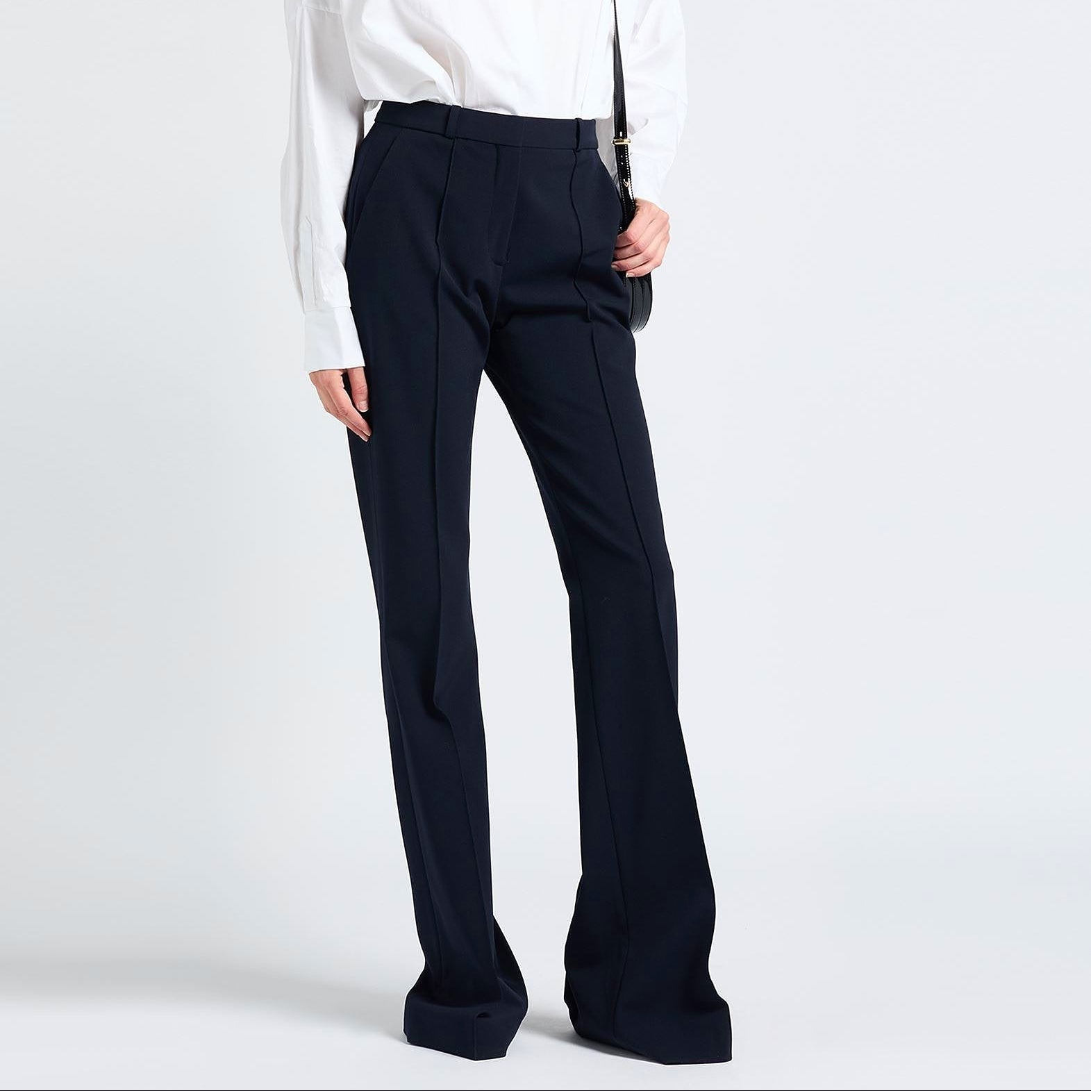 Del Core BOOTCUT TROUSERS DARK BLUE