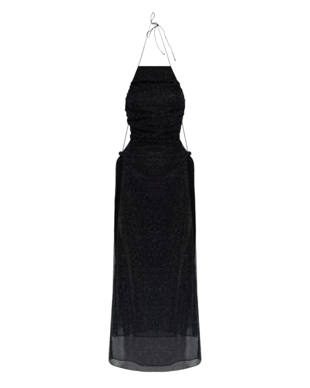 Ruched Halterneck Maxi Dress
