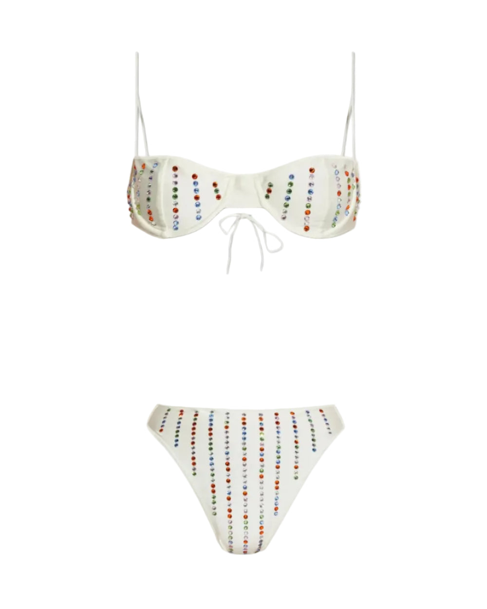 Gem Crystal-Embellished Bikini Set