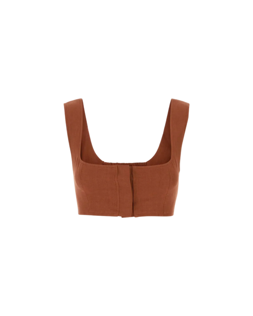 JIRJA Square-Neck Linen Top