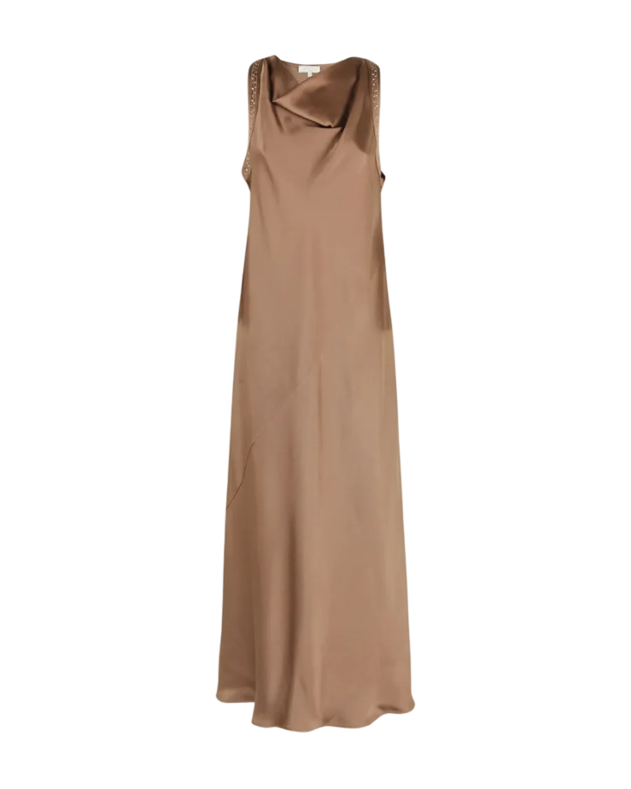 Satin Paillette Sleeveless Dress