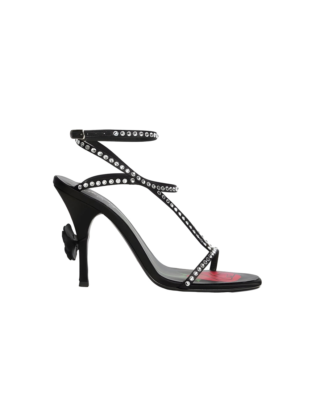 Crystal-Embellished Satin Sandals