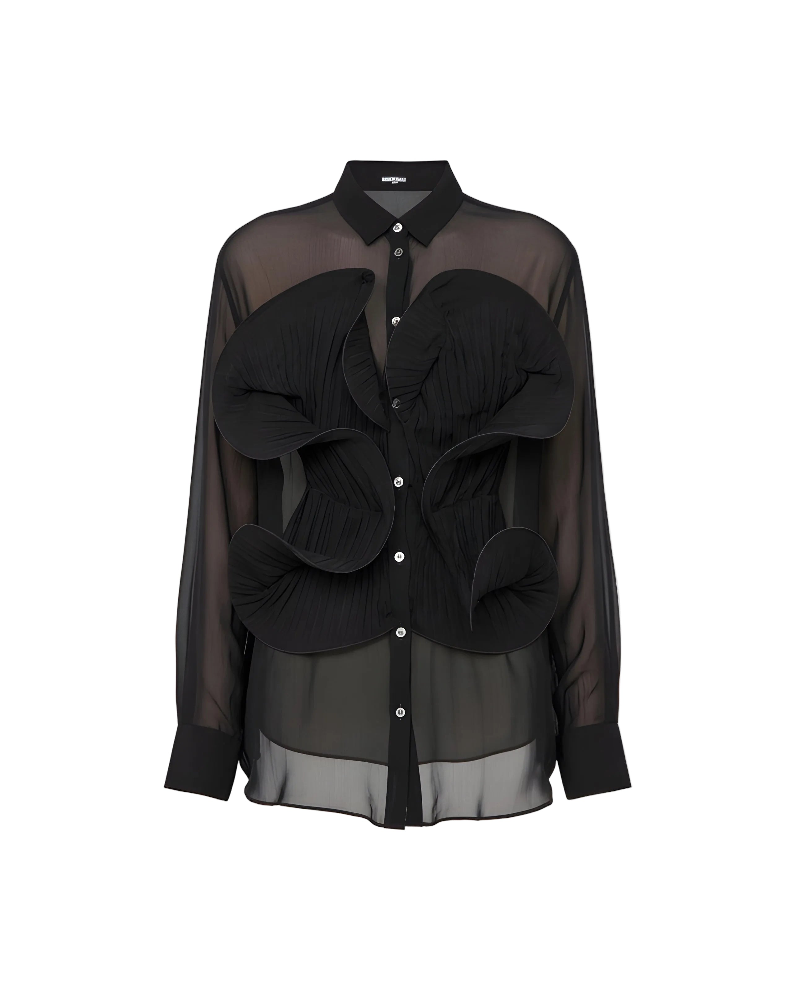 Ruffled Silk Shirt