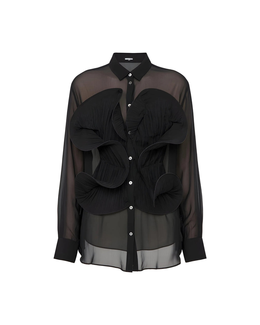 Ruffled Silk Shirt