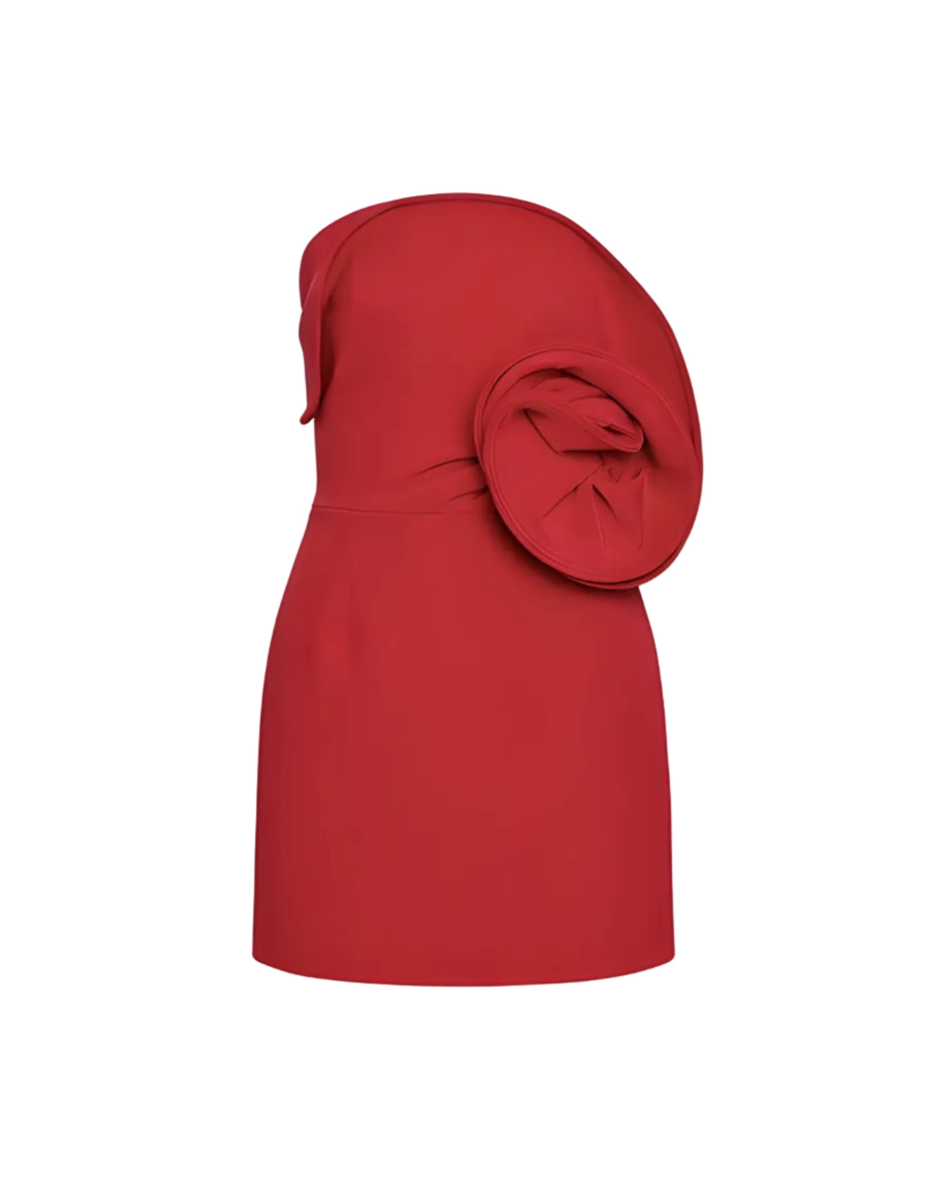 Sculptural Rose Mini Dress