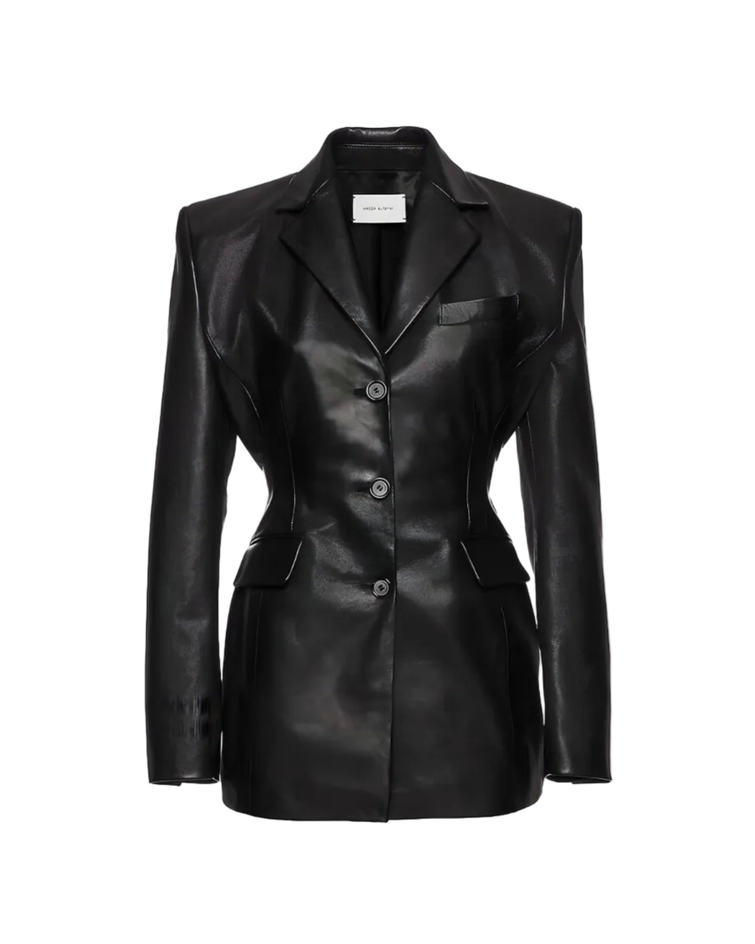 Single-Breasted Leather Jacket