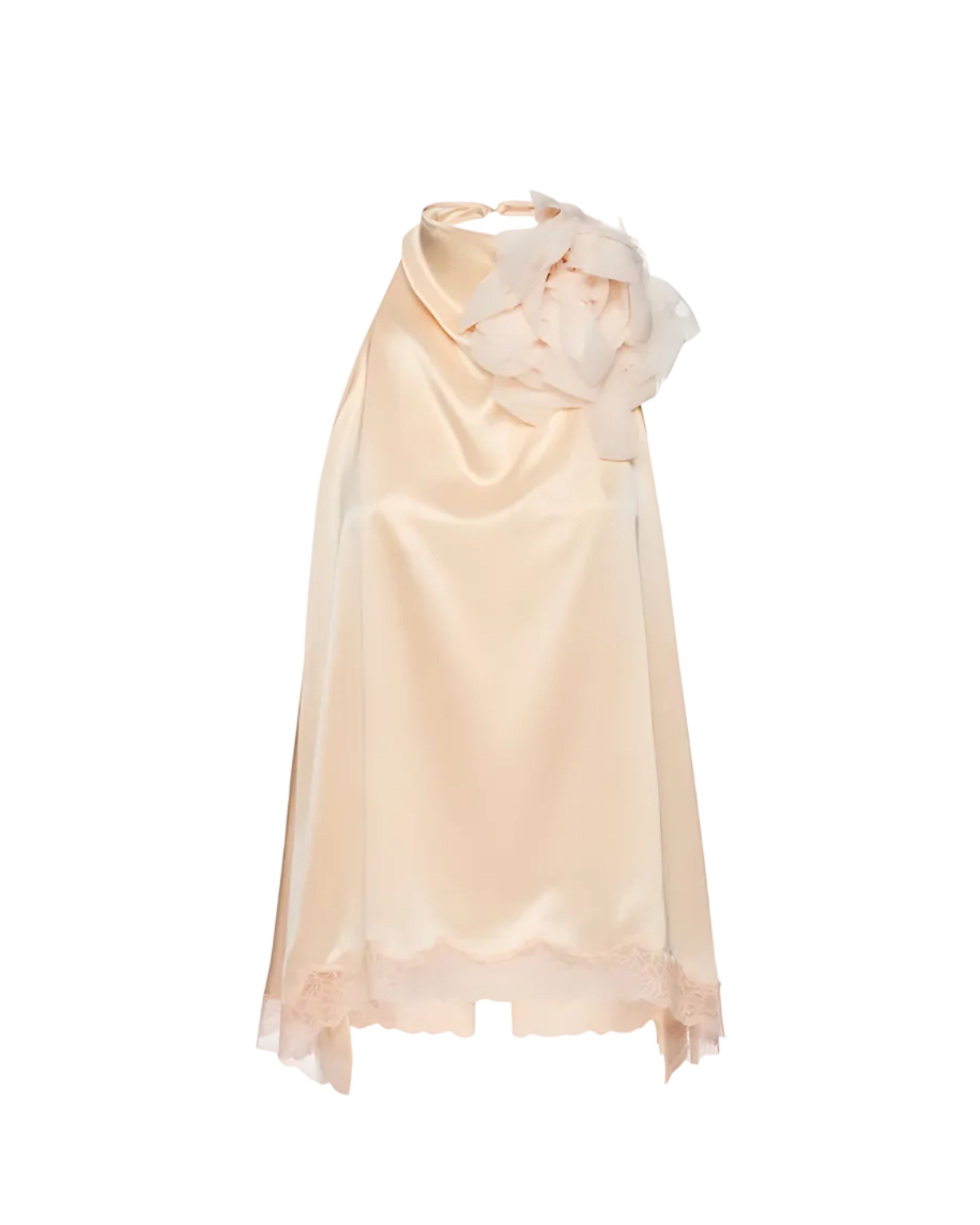 Silk Satin Tie Blouse