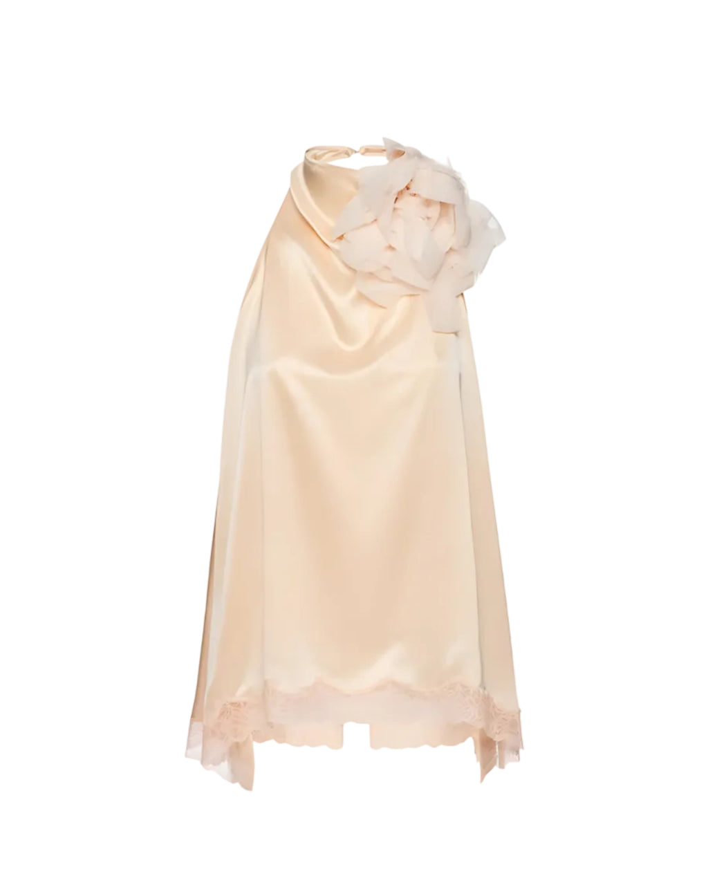 Silk Satin Tie Blouse