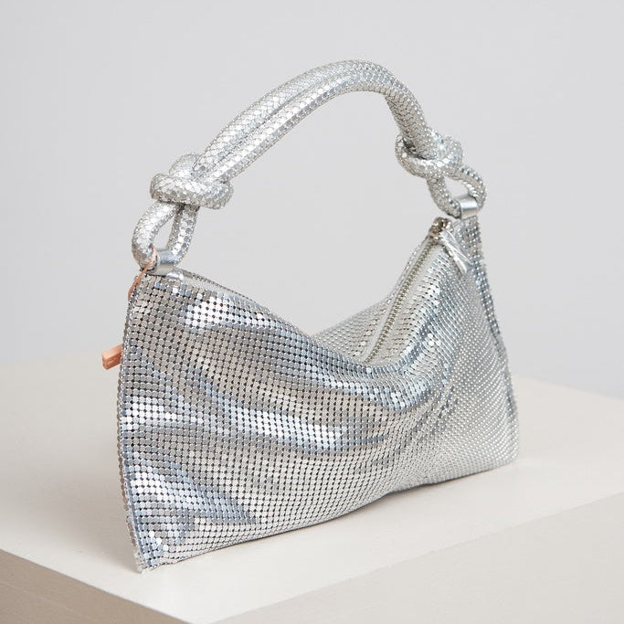 Cult Gaia Tasche Hera mit Kristall Silber