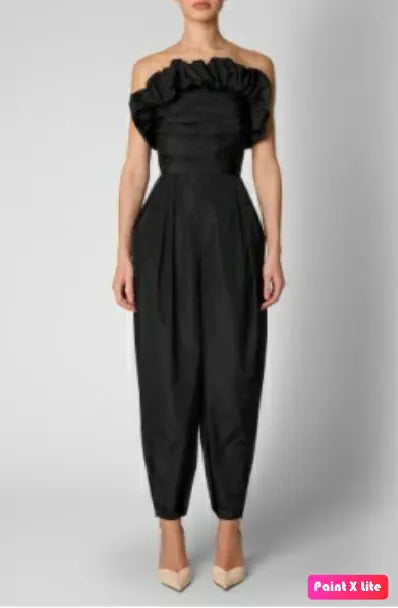 DRAPED STRAPLESS JUMPSUIT