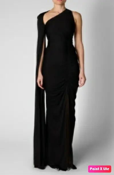 LONG DRESS WITH SIDE DRAWSTRING