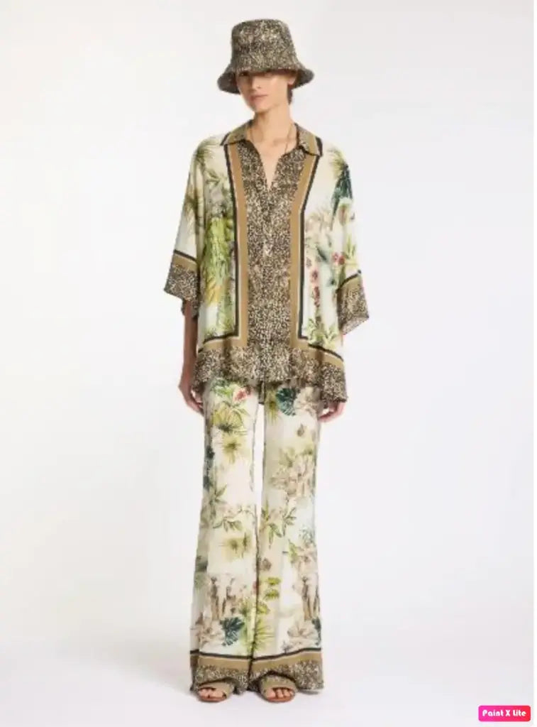 Elie Saab Printed Chiffon Shirt