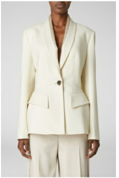 Del Core blazer shawlcollar cream