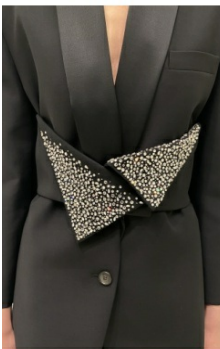 Del Core belt with crystal black