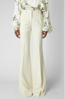 Del Core sculpted trousers cream