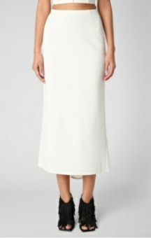 Del Core skirt fishtail white silk