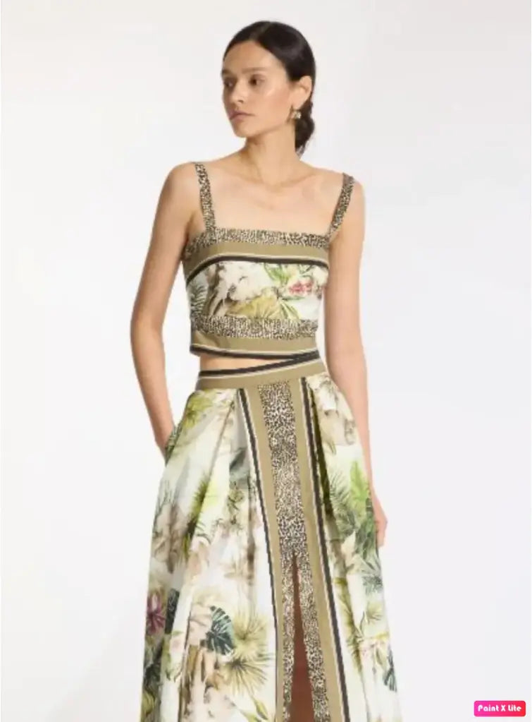 Printed Cotton Crop Top