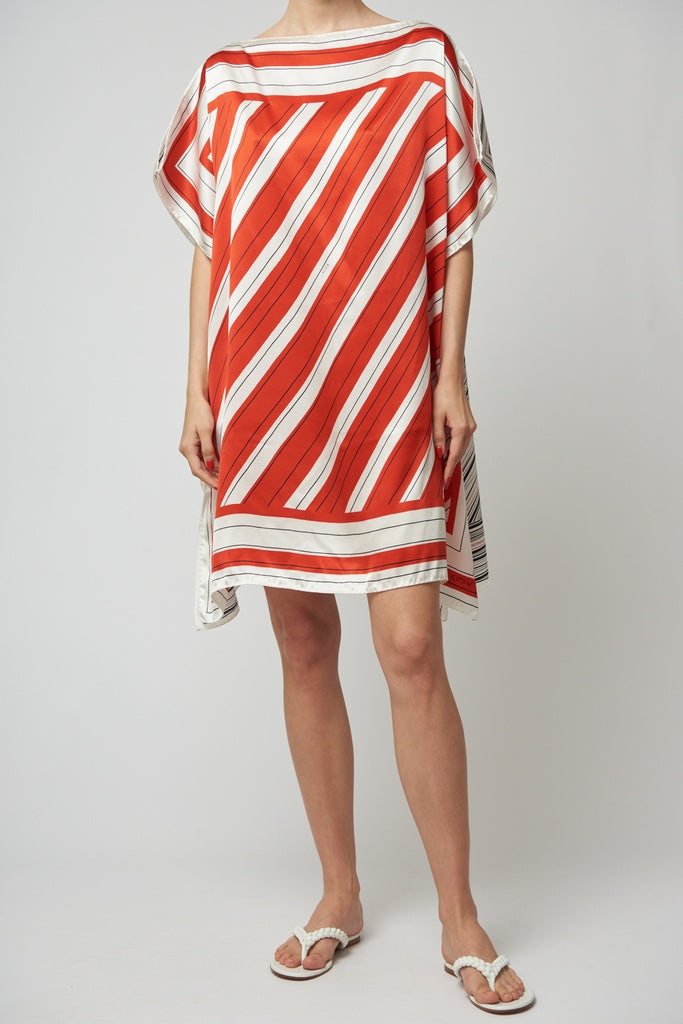 silt blouse with red and black stripes
