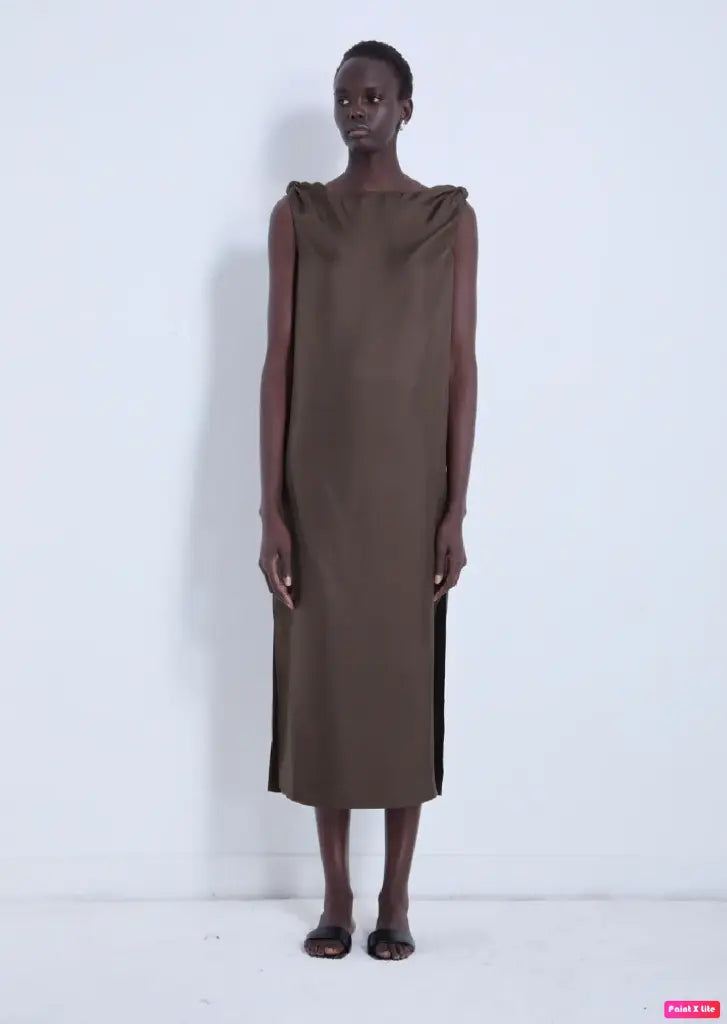 LouLou DRAPED SLEEVELESS DRESS