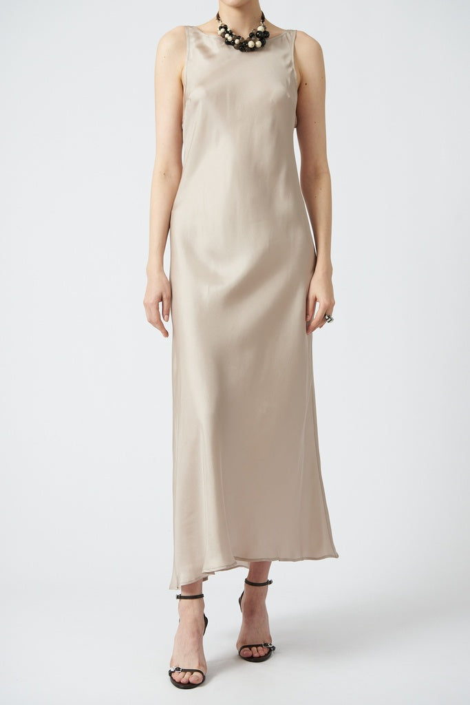 DRESS WITH OPENED BACK parme