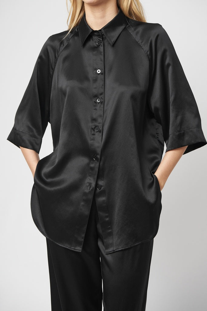 LouLou shirt short sleeve Datia black