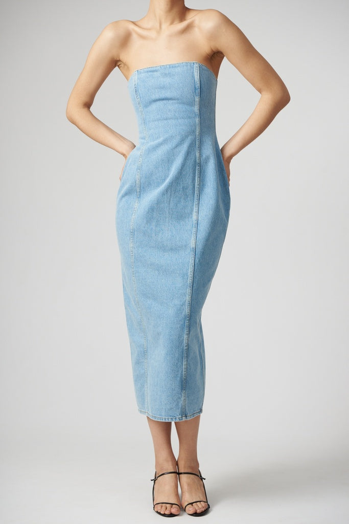 dress midi jeans blue 172524