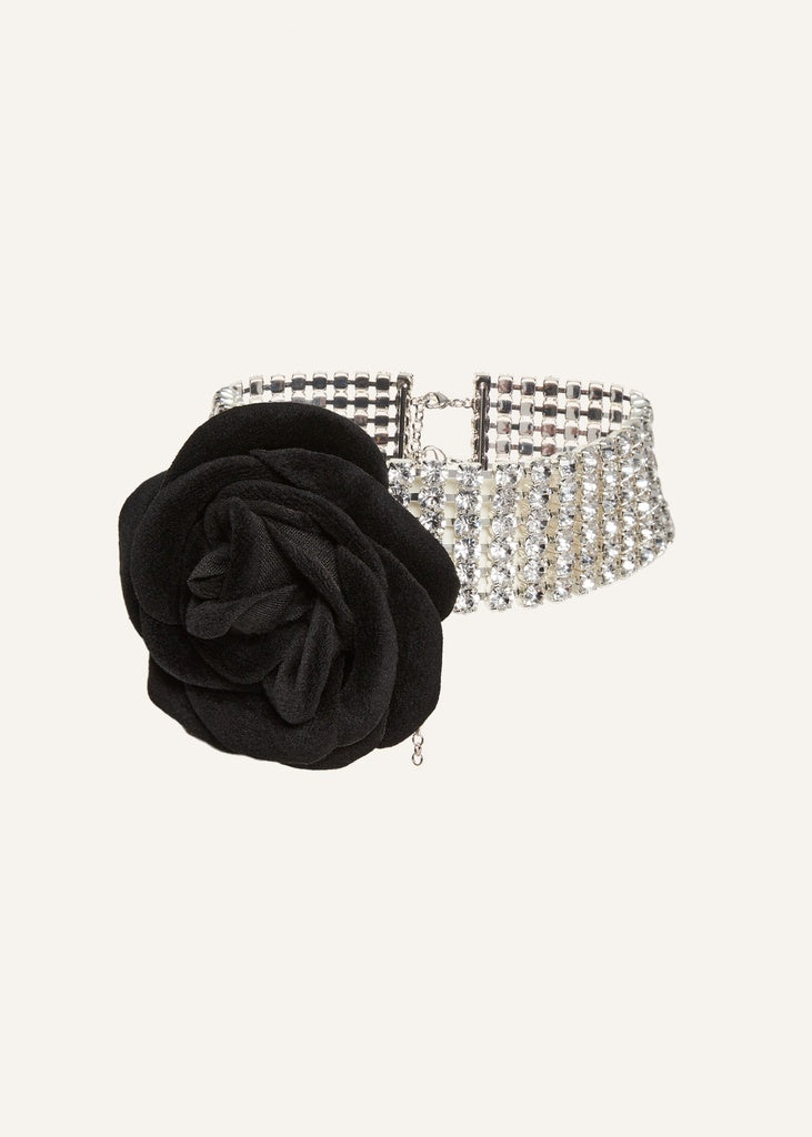 NECKLACE flower BLACK