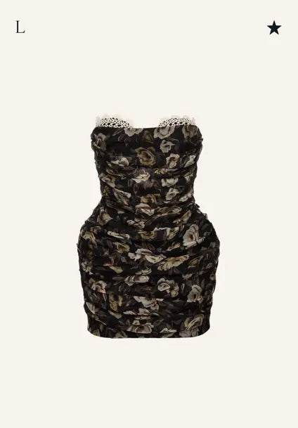 DRESS 27 BLACK PRINT 226725