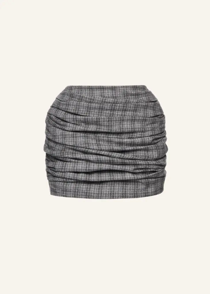 Magda Butrym SKIRT 04 GREY CHECK 334725