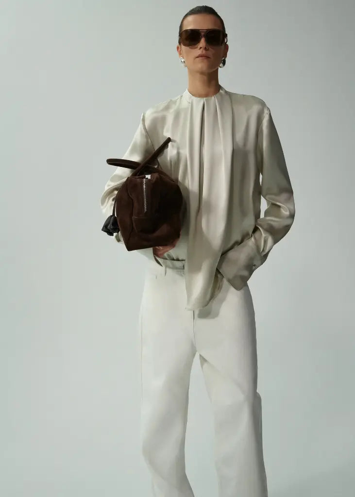 silk blouse grey 104724