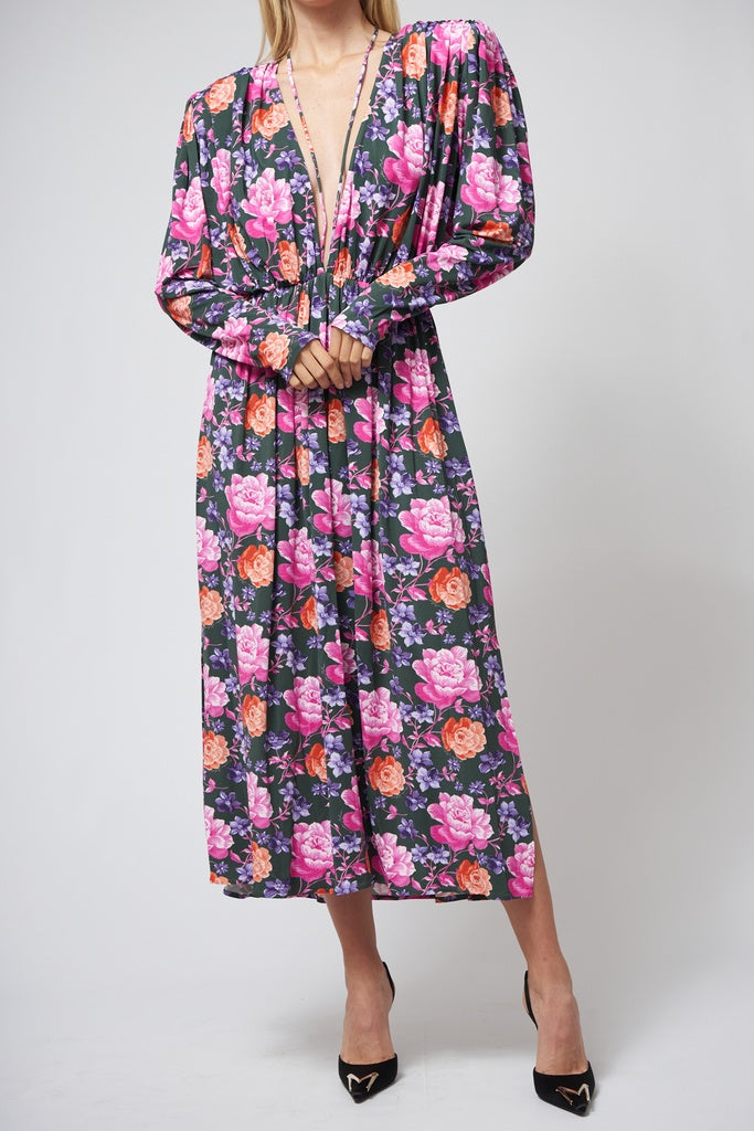 dress long flower print