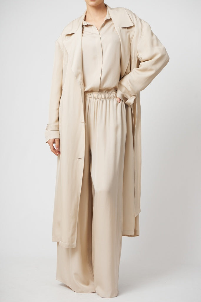 trench silk beige