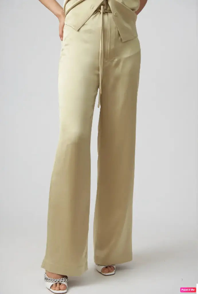 Nanushka gold silk pants