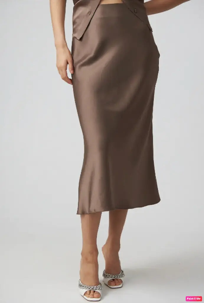 Nanushka midi cream skirt