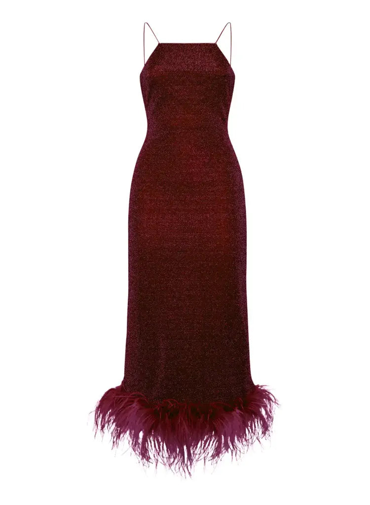 Lumiere plumage long dress